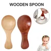 Spoons 1pc Mini Wooden Kitchen Spice Condiment Spoon Sugar Kids Coffee Short Teaspoons Handle Scoops Wood Tableware Home X0e4