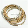 Chain Link Bracelets Gold-Coated Spring Bracelet Diy Spiral European And American Products Color Preservation Drop Delivery Jewelry Dhid4