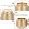 Storage Bottles Brass Tea Canisters Round Kitchen Jar Sealed Container For Wealth Luck Living Room Office
