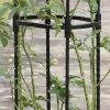 Stöder Tower Obelisk Garden Trellis för klättring Växter Vine Rack Diy skarvat rostfritt stål Flower Stand Plant Potted Support Frame