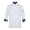 short Sleeve Chef Uniform Men Women Stretchy Linen Kitchen Cook Jacket Waiter Shirt e60Z#