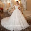 Ashley Carol Ball Gown Wedding Dr 2022 Lg manica in pizzo sposa Dres lusso in rilievo Appliques abito da sposa Abiti da sposa I2up #