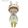 Fyllda plyschdjur Nya söta Metoo Angela Dolls Baby Soft Plush Toys For Children Bunny Sleeping Mate fylld plyschdjur Baby Toys for Kids240327