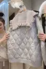 söt fr söt docka krage Löst Ctrast Color Cott Coat Women Winter Heavy Stitching Thermal Quilted Tröja Coat L719#