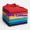 Polos pour Hommes chemise XS-5XL été coton couleur unie classique Hommes Polos à manches courtes décontracté Hommes hauts revers vêtements