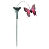 Trädgårdsdekorationer Solar Dancing Ornament Powered Flying Wobble Fluting Butterfly Decor Lawn