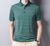 Streetwear Fashion Men Short Sleeve Striped Polo Shirts Summer Basic Male Clothes Business Casual Loose Social Tops 2023 240328