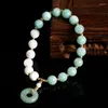 Strand JD – perle de coquillage naturelle avec boucle de paix en Jade du Myanmar, pendentif Vintage de luxe pour femmes, bijoux de guérison de Yoga extensible