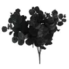 Fleurs décoratives 47cm 20 têtes décoration de fête de mariage fleur artificielle Type d'eucalyptus plastique de soie noire séchée