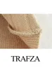 Trafza Womens Summer Metallic Crossover Boleroセットファッションスリットハイウエストニットスカートセクシーなミディドレス2ピース240323