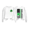 Damen-Kapuzenpullover The St Day Sweatshirt Damen Langarm Irish Festival Holiday Causal Top