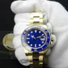 Fabriksleverantör Luxury 18k Yellow Gold Sapphire 40mm Mens Wrist Watch Blue Dial and Ceramic Bezel 116618 Steel Automatic Movement225V