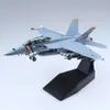 1/100 F-18 Hornet Strike Attack Fighter Plane Model Diecast Military Models for Collections and Gift