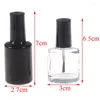 Aufbewahrungsflaschen 10 ml 15 ml Leere Nagellackflasche Kosmetikbehälter Glas mit Pinsel Schwarz Transparent Ein Deckel