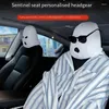 Car Seat Covers 2PCS Headrest Cover Polyester Personalized Funny Hat For Head Outdoor Training