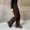 Pantalons pour hommes Automne Hiver Épaissir Velours Côtelé Jambe Large Droite Hommes Streetwear Mode Lâche Casual Vintage Baggy Pantalon