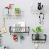 Hooks Iron Wall Shelf Wall-Mounted Storage Rack Kitchen Hook Bedroom Home Decoration