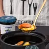 Kaşık Paslanmaz Çelik Çorba Kaşığı Drenaj Uzun Sap Kara Kalan Kara Altın Pot Yemek Yemeği Kepçe Ev Kepçesi Mutfak Yemek Araçları Sofra Takımı