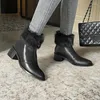 Boots Plus Size 34-39 Women Snow Genuine Leather Ankle Winter Natural Fur Comfortable Non-slip Waterproof Zip