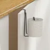 Kitchen Storage Punch-free Paper Towel Holder Multifunction Under Cabinet Roll Rack Bathroom Wall Mount Tissue Hanger Shoes Drying