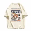 Nova T-shirt Japonesa Marca Masculina e Feminina Pure Cott T-shirt Carto Impressão Plus Size Roupas Femininas Navio Livre e2rY #