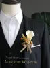 GT Silk Corsages Boutnieres Wedding Decorati Marriage Rose Wrist Frs for Guests Gold G8ez＃