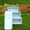 Planters 1 datorer Plastisk blomkruka Rektangulär balkong Vegetabilisk staket Flower Pot White Resin Succulent Flower Pot Country Staket Stil