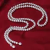 Cultured Real Long Pearl Necklace For Women100% Genuine Freshwater Pearl Necklace Fashion Jewelry Gift Cloth Accessories240327