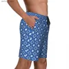 Mäns shorts Abstract Geometry K-Kates Gym Shorts Summer S-Spades Hawaii Beach Shorts Mens Running Comfort Design Beach Main Line Q240329