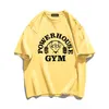 T-shirt de gymnastique d'été 100 Pure Cott T-shirt surdimensionné pour hommes Impression graphique Sport Plus Taille T-shirt pour femmes Free Ship z4FU #