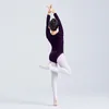 Детский балетный трико с рукавами LG для танцев, осенне-зимний балетный костюм Veet, черная танцевальная одежда для девочек 25ZX #