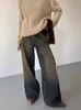 reddachic 90er Jahre Retro gebürstete Männer Baggy-Jeans Hiphop Wide Leg Whiskers Casual Oversize-Hosen Loose Fit Y2k-Hose Koreanische Kleidung Y8HF #