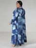 WMSTAR PLUS STORLEK DRES FÖR KVINNA TIE DYE Tryckt med fickor Sles Fi Party Maxi Dr Hot Sale Wholesale Dropship Q7fv#