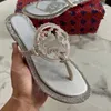 Designer sandaler flip flops glida tofflor kvinnor diamant tofflor platt sandal sommarstrand glider gummisula plattformsskor