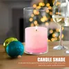 Candle Holders Glass Cup Round Candles Cylinder Candleholder Clear Shades Pillar Supply
