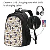 Mochila Pug Life Gran capacidad Notebook de la escuela Fashion Fashion Waterpiendo deportes de viaje ajustables