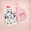 Dog Apparel Pet Lace Skirt Accessories Love Printed Plaid Comfortable Breathable Sweet Skin Friendly Cute