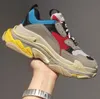 2024 Chaussures de créateurs triple s hommes femmes baskets à plateforme semelle transparente noir blanc gris rouge rose bleu royal néon vert baskets pour hommes tennis chaussures décontractées 36-45