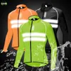 Cykeljackor Wosawe Cycling Jacket Mens Windbreaker Windproof Waterproof Breattable Light Weight Cykel Riding Jacket Vest Men Reflective Coat24329