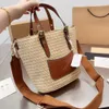 Handväska tygväska designer väska axelväska mode mesh vävda shoppingväskor för sommar halm shopping väskan nylon duk cauals tote lyxväska korsk kropp