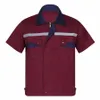 mens Short Sleeve Motor Mechanic Uniform Shirt Workshop Factory Reflective Stripe Work Jacket Coat with Pockets Zipper Workwear G7FV#