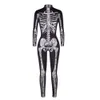 3D Skull Digital Printing Womens Jumpsuit Nya mode cosplaybyxor