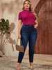 Plus Size Skinny Jeans for Women Full Length High Waist Women Jeans Stretchy Pencil Curve Women Jeans 200kgs Mom Jeans for Women 240315