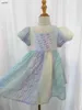 Vestidos de niñas de moda ropa de diseño para niños Falda para niños Partydress Tamaño de 90-150 cm Impresión de letras coloridas Princess Vestido 24 de mares