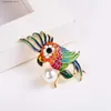 Pins Brooches Fashion Rhinestone Enamel Bird Brooch For Women Cute Vivid Flying Fledgling Animal Brooch Scarf Dress Coat Lapel Pins Jewelry Y240329