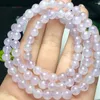 Bracelets à maillons 6mm améthyste naturelle triple cercle bracelet perle ronde femmes beau cristal coloré énergie guérison bijoux de mode 1 pièces