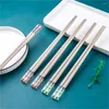 Chopsticks Reapplicable Family High Temperature Resistance General One-piece Molding Grade Alloy Mildew Anti-slip Tableware