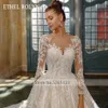 Этель РОЛИН Роскошное бальное платье Свадебные платья Изысканное сверкающее свадебное платье с вышивкой бисером Princ Vestidos De Novia F6PV #