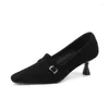 Dress Shoes 9 Years Old Shop Kid Suede Genuine Leather Women Heels Party Wedding Fashion High Heel Four Seasons