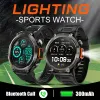 2024 Nuovo Smart Watch Sport Monitoraggio della salute Frequenza cardiaca Flashl portatile Bluetooth 1.45 pollici 360 360 Pixel 300mAh Smartwatch da uomo